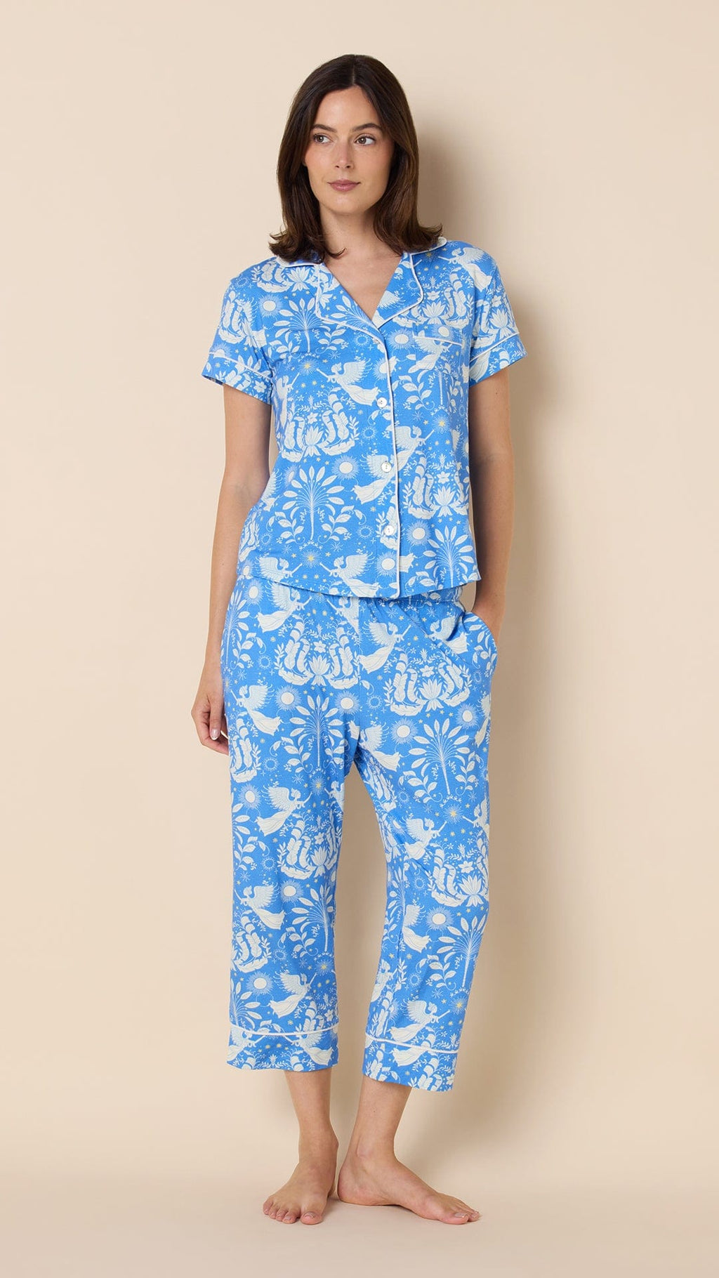 Angels Among Us Pima Knit Capri Set